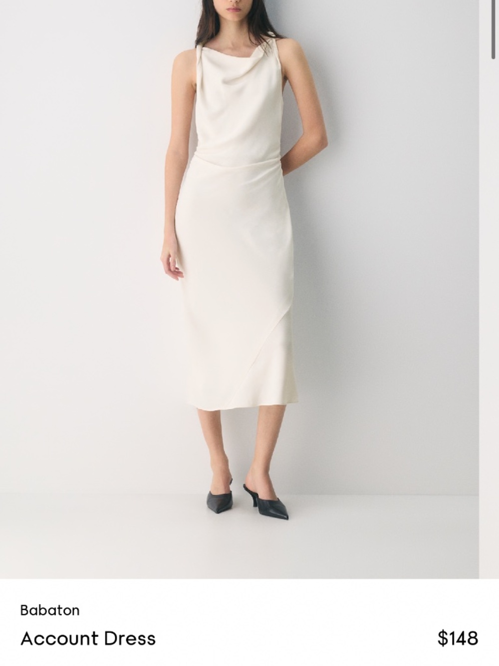 Babaton account dress light birch white dress engagement bridal shower